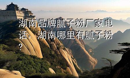 湖南品牌膩?zhàn)臃蹚S家電話，湖南哪里有膩?zhàn)臃?