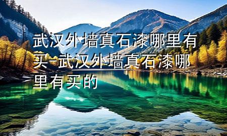 武漢外墻真石漆哪里有買(mǎi)-武漢外墻真石漆哪里有買(mǎi)的