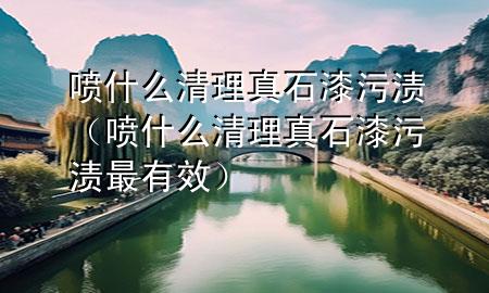 噴什么清理真石漆污漬（噴什么清理真石漆污漬最有效）