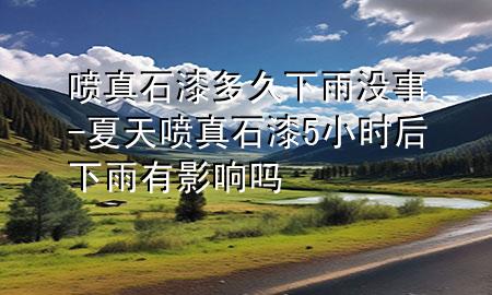 噴真石漆多久下雨沒事-夏天噴真石漆5小時(shí)后下雨有影響嗎