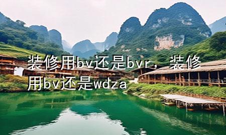 裝修用bv還是bvr，裝修用bv還是wdza