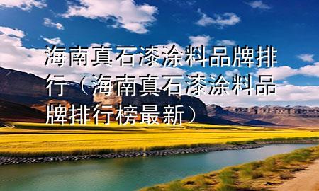 海南真石漆涂料品牌排行（海南真石漆涂料品牌排行榜最新）