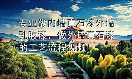 專業(yè)做內墻真石漆外墻乳膠漆，做外墻真石漆的工藝流程視頻