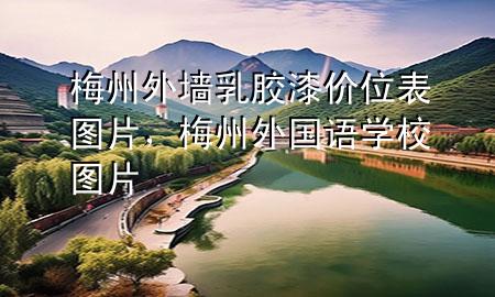 梅州外墻乳膠漆價位表圖片，梅州外國語學校圖片