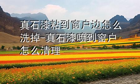 真石漆粘到窗戶邊怎么洗掉-真石漆噴到窗戶怎么清理