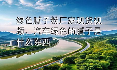 綠色膩?zhàn)臃蹚S家現(xiàn)貨視頻，汽車綠色的膩?zhàn)邮鞘裁礀|西