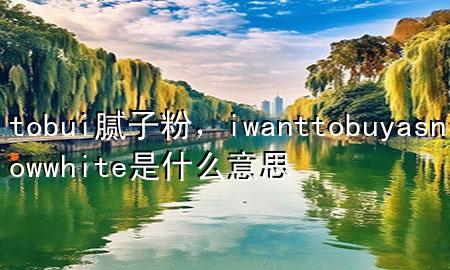 tobui膩子粉，i wanttobuyasnowwhite是什么意思