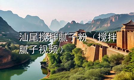 汕尾攪拌膩?zhàn)臃郏〝嚢枘佔(zhàn)右曨l）