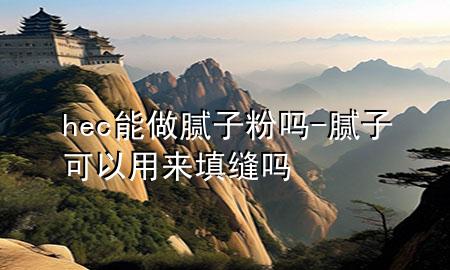 hec能做膩?zhàn)臃蹎?膩?zhàn)涌梢杂脕硖羁p嗎