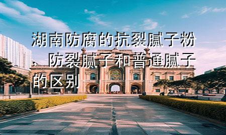 湖南防腐的抗裂膩子粉，防裂膩子和普通膩子的區(qū)別