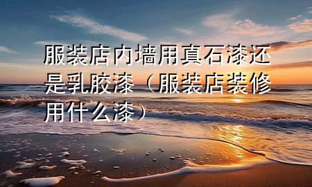 服裝店內(nèi)墻用真石漆還是乳膠漆（服裝店裝修用什么漆）