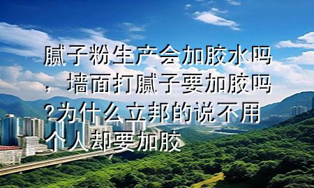 膩?zhàn)臃凵a(chǎn)會(huì)加膠水嗎，墻面打膩?zhàn)右幽z嗎?為什么立邦的說(shuō)不用個(gè)人卻要加膠