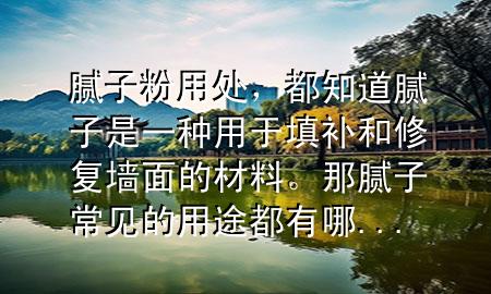 膩?zhàn)臃塾锰?，都知道膩?zhàn)邮且环N用于填補(bǔ)和修復(fù)墻面的材料。那膩?zhàn)映Ｒ姷挠猛径加心?..
