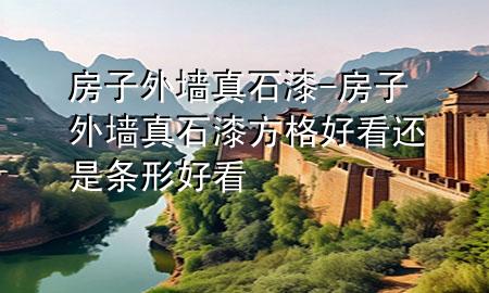 房子外墻真石漆-房子外墻真石漆方格好看還是條形好看