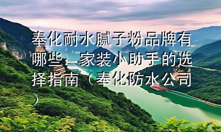 奉化耐水膩子粉品牌有哪些：家裝小助手的選擇指南（奉化防水公司）