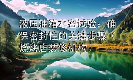 液壓油箱水密試驗：確保密封性的關(guān)鍵步驟（燒烤店裝修機構(gòu)）
