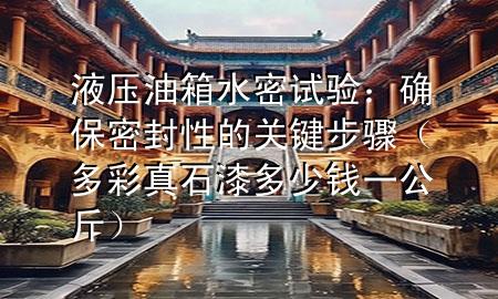 液壓油箱水密試驗(yàn)：確保密封性的關(guān)鍵步驟（多彩真石漆多少錢一公斤）