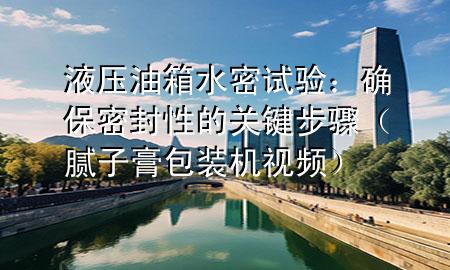 液壓油箱水密試驗(yàn)：確保密封性的關(guān)鍵步驟（膩?zhàn)痈喟b機(jī)視頻）