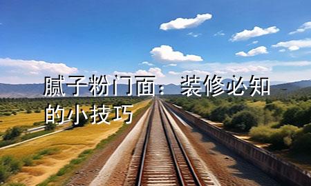 膩?zhàn)臃坶T(mén)面：裝修必知的小技巧