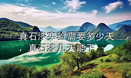真石漆實驗需要多少天，真石漆幾天能干
