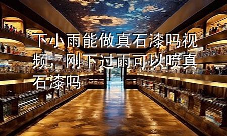 下小雨能做真石漆嗎視頻，剛下過雨可以噴真石漆嗎