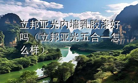 立邦亞光內(nèi)墻乳膠漆好嗎（立邦亞光五合一怎么樣）