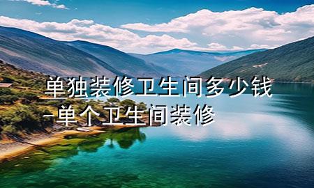 單獨(dú)裝修衛(wèi)生間多少錢(qián)-單個(gè)衛(wèi)生間裝修
