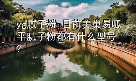 yg膩子粉-目前美巢易呱平膩子粉都有什么型號?