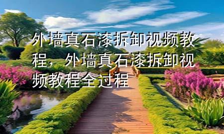 外墻真石漆拆卸視頻教程，外墻真石漆拆卸視頻教程全過程