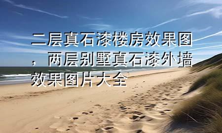 二層真石漆樓房效果圖，兩層別墅真石漆外墻效果圖片大全