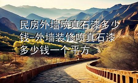 民房外墻噴真石漆多少錢-外墻裝修噴真石漆多少錢一個(gè)平方