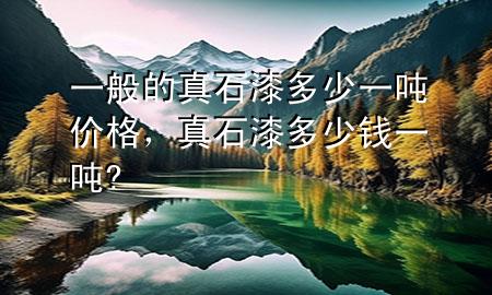一般的真石漆多少一噸價格，真石漆多少錢一噸?