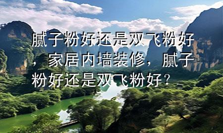 膩子粉好還是雙飛粉好，家居內(nèi)墻裝修，膩子粉好還是雙飛粉好？