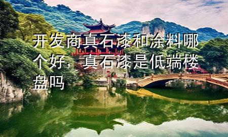 開發(fā)商真石漆和涂料哪個(gè)好，真石漆是低端樓盤嗎
