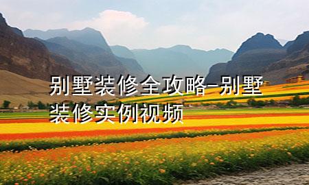 別墅裝修全攻略-別墅裝修實(shí)例視頻